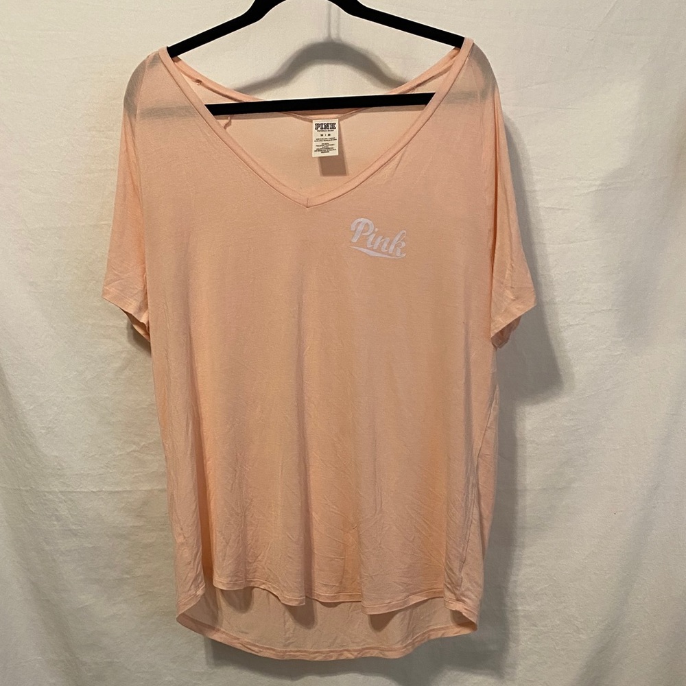Pink modal oversized lounge tee